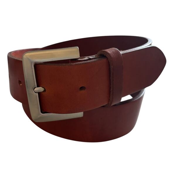 G.H. Bass & Co Belt 5100 Brown Unisex Sz M 32 Leather 1 3/8" - Picture 10 of 10